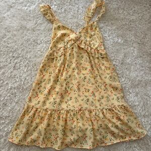 Altar'd State Floral Yellow Mini Dress